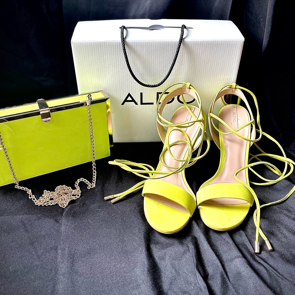 Aldo Marilyn lace up heels, size 8
